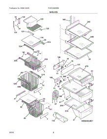 09 - Shelves parts for Frigidaire Refrigerator PHSC239DSB0 from AppliancePartsPros.com
