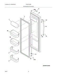 05 - Refrigerator Door parts for Frigidaire Refrigerator PHS37EHSB2 from AppliancePartsPros.com