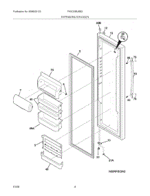 05 - Refrigerator Door parts for Frigidaire Refrigerator PHSC39EJSS3 from AppliancePartsPros.com