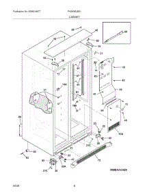 07 - Cabinet parts for Frigidaire Refrigerator PHS69EJSS1 from AppliancePartsPros.com