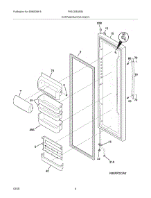 05 - Refrigerator Door parts for Frigidaire Refrigerator PHSC39EJSS0 from AppliancePartsPros.com