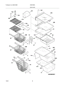 09 - Shelves parts for Frigidaire Refrigerator GS23HSZCW6 from AppliancePartsPros.com