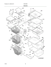 09 - Shelves parts for Frigidaire Refrigerator GS23HSZDW8 from AppliancePartsPros.com