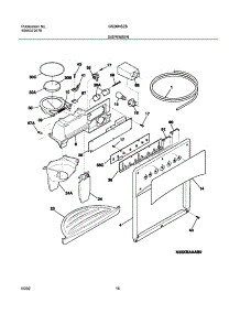 15 - Dispenser parts for Frigidaire Refrigerator GS26HSZBB0 from AppliancePartsPros.com