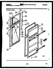 02 - Door Parts parts for Frigidaire Refrigerator GTN140HG1 from AppliancePartsPros.com