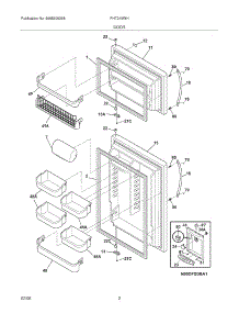 03 - Door parts for Frigidaire Refrigerator PHT219WHKM2 from AppliancePartsPros.com