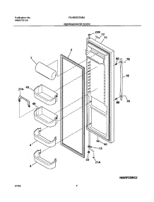 05 - Refrigerator Door parts for Frigidaire Refrigerator PLHS237ZAB4 from AppliancePartsPros.com