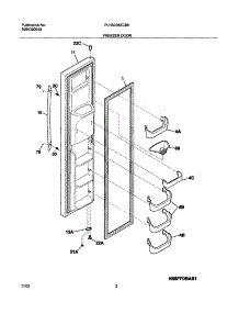 03 - Freezer Door parts for Frigidaire Refrigerator PLHS238ZCB0 from AppliancePartsPros.com