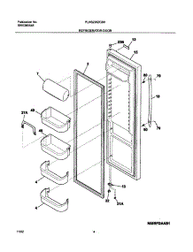 05 - Refrigerator Door parts for Frigidaire Refrigerator PLHS238ZCB0 from AppliancePartsPros.com