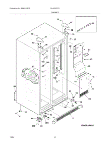 07 - Cabinet parts for Frigidaire Refrigerator PLHS237ZDB8 from AppliancePartsPros.com