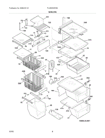 09 - Shelves parts for Frigidaire Refrigerator PLHS239ZDBA from AppliancePartsPros.com