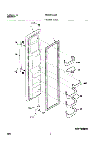 03 - Freezer Door parts for Frigidaire Refrigerator PLHS267ZAB6 from AppliancePartsPros.com
