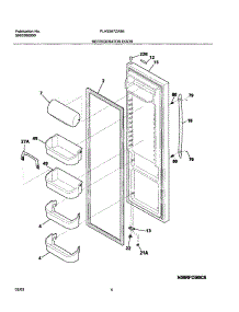 05 - Refrigerator Door parts for Frigidaire Refrigerator PLHS267ZAB6 from AppliancePartsPros.com