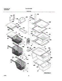 09 - Shelves parts for Frigidaire Refrigerator PLHS267ZAB6 from AppliancePartsPros.com