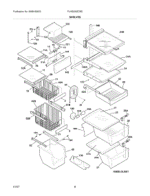 09 - Shelves parts for Frigidaire Refrigerator PLHS239ZDBD from AppliancePartsPros.com