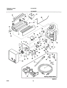 19 - Ice Maker parts for Frigidaire Refrigerator PLHS267ZCB2 from AppliancePartsPros.com