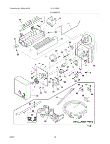 11 - Ice Maker parts for Frigidaire Refrigerator PLHT19WEB6 from AppliancePartsPros.com