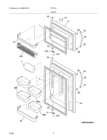 03 - Door parts for Frigidaire Refrigerator PHT219JKM1 from AppliancePartsPros.com