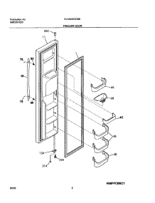 03 - Freezer Door parts for Frigidaire Refrigerator PLHS237ZCB0 from AppliancePartsPros.com