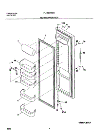 05 - Refrigerator Door parts for Frigidaire Refrigerator PLHS237ZCB0 from AppliancePartsPros.com