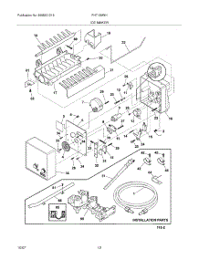 11 - Ice Maker parts for Frigidaire Refrigerator PHT189WHSM3 from AppliancePartsPros.com