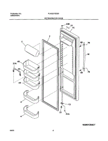 05 - Refrigerator Door parts for Frigidaire Refrigerator PLHS237ZCB1 from AppliancePartsPros.com