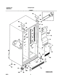 07 - Cabinet parts for Frigidaire Refrigerator PLHS237ZCB1 from AppliancePartsPros.com