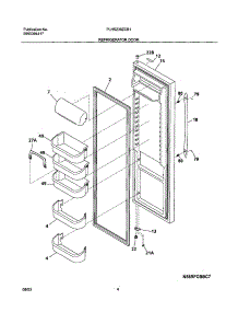 05 - Refrigerator Door parts for Frigidaire Refrigerator PLHS239ZCB1 from AppliancePartsPros.com