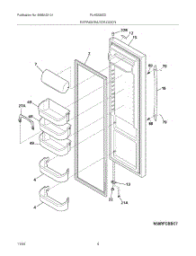 05 - Refrigerator Door parts for Frigidaire Refrigerator PLHS239ZDB8 from AppliancePartsPros.com