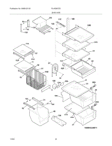 09 - Shelves parts for Frigidaire Refrigerator PLHS267ZDB4 from AppliancePartsPros.com