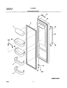 05 - Refrigerator Door parts for Frigidaire Refrigerator PLHS268ZCB4 from AppliancePartsPros.com