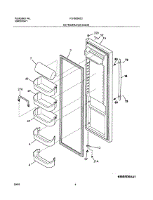 05 - Refrigerator Door parts for Frigidaire Refrigerator PLHS269ZCB2 from AppliancePartsPros.com