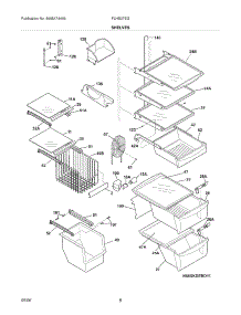09 - Shelves parts for Frigidaire Refrigerator PLHS37EGSB0 from AppliancePartsPros.com