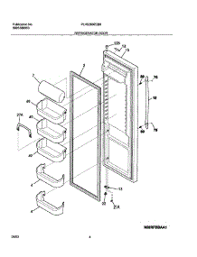 05 - Refrigerator Door parts for Frigidaire Refrigerator PLHS269ZCB0 from AppliancePartsPros.com