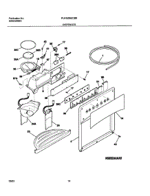 15 - Dispenser parts for Frigidaire Refrigerator PLHS269ZCB0 from AppliancePartsPros.com