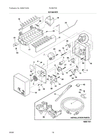19 - Ice Maker parts for Frigidaire Refrigerator PLHS37EGSB0 from AppliancePartsPros.com