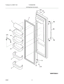 05 - Refrigerator Door parts for Frigidaire Refrigerator PLHS269ZDBD from AppliancePartsPros.com