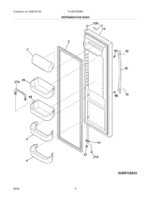 05 - Refrigerator Door parts for Frigidaire Refrigerator PLHS67EESB0 from AppliancePartsPros.com