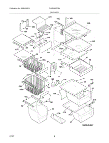 09 - Shelves parts for Frigidaire Refrigerator PLHS269ZDBH from AppliancePartsPros.com