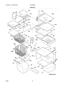 09 - Shelves parts for Frigidaire Refrigerator PLHS39EESS9 from AppliancePartsPros.com
