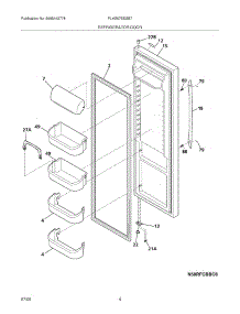 05 - Refrigerator Door parts for Frigidaire Refrigerator PLHS67EESB7 from AppliancePartsPros.com