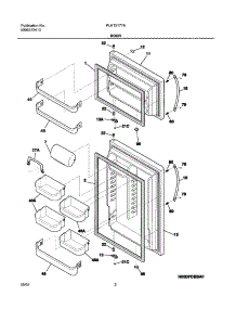 03 - Doors parts for Frigidaire Refrigerator PLHT217TAK3 from AppliancePartsPros.com
