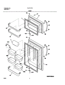 03 - Door parts for Frigidaire Refrigerator PLHT217TAK4 from AppliancePartsPros.com