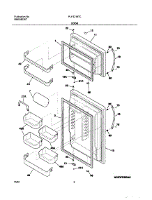 03 - Doors parts for Frigidaire Refrigerator PLHT219TCK0 from AppliancePartsPros.com