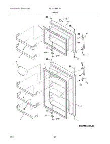 03 - Door parts for Frigidaire Refrigerator NFTR18X4LS2 from AppliancePartsPros.com