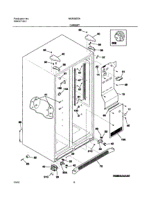 07 - Cabinet parts for Frigidaire Refrigerator NGS26ZZAB3 from AppliancePartsPros.com