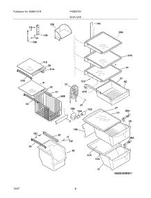 09 - Shelves parts for Frigidaire Refrigerator PHSB37EHSB3 from AppliancePartsPros.com