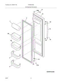 05 - Refrigerator Door parts for Frigidaire Refrigerator PHS69EHSS3 from AppliancePartsPros.com