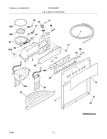 15 - Ice & Water Dispenser parts for Frigidaire Refrigerator PHSC239DSB7 from AppliancePartsPros.com