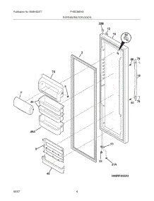 05 - Refrigerator Door parts for Frigidaire Refrigerator PHSC39EHSS1 from AppliancePartsPros.com